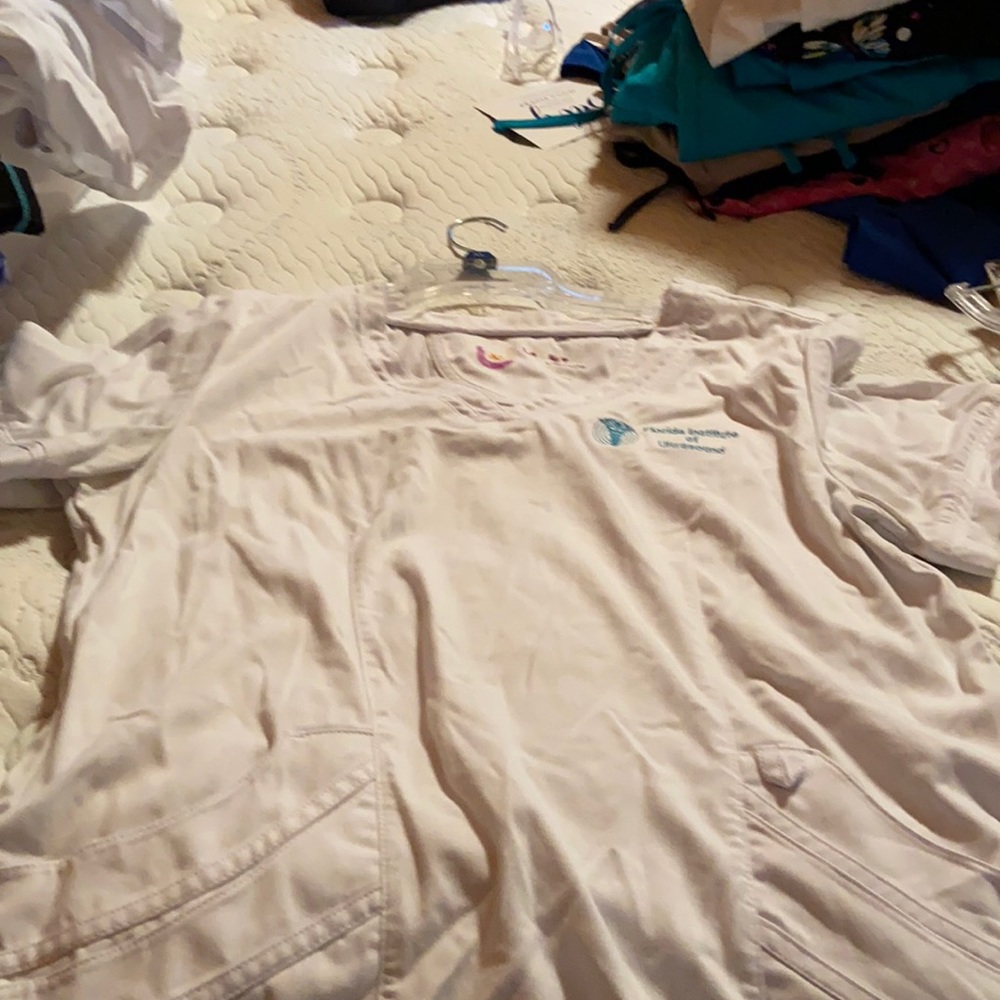 White Urbane Ultimate scrub top